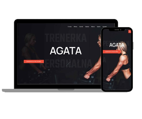 mockup laptopa i telefonu trener personalny